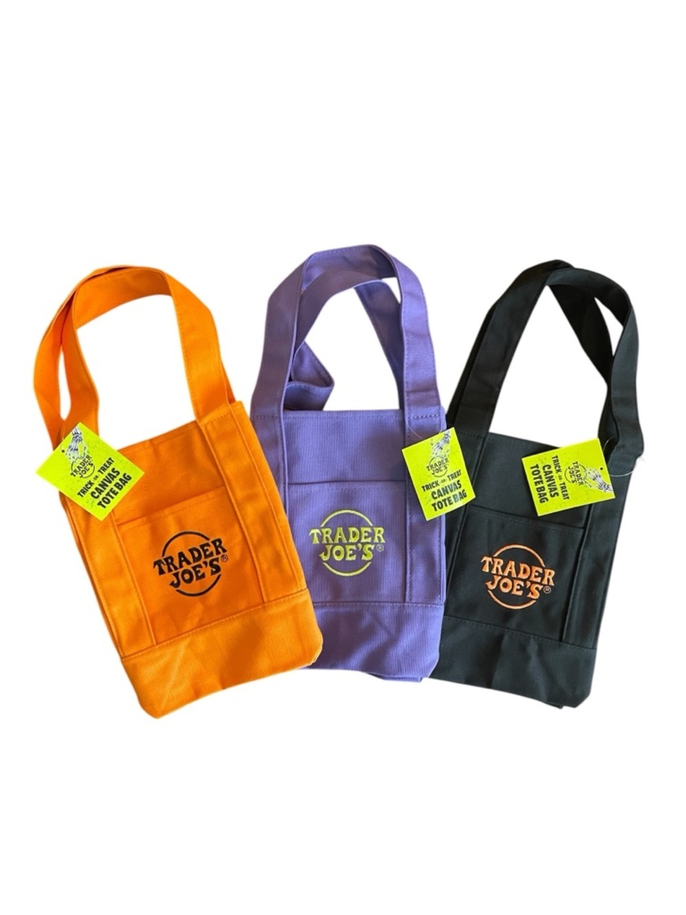 Trader Joe’s Mini Tote Bag, Set of 3. NWT